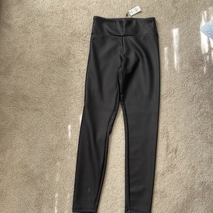 NWT express high rise leather leggings. Xs
